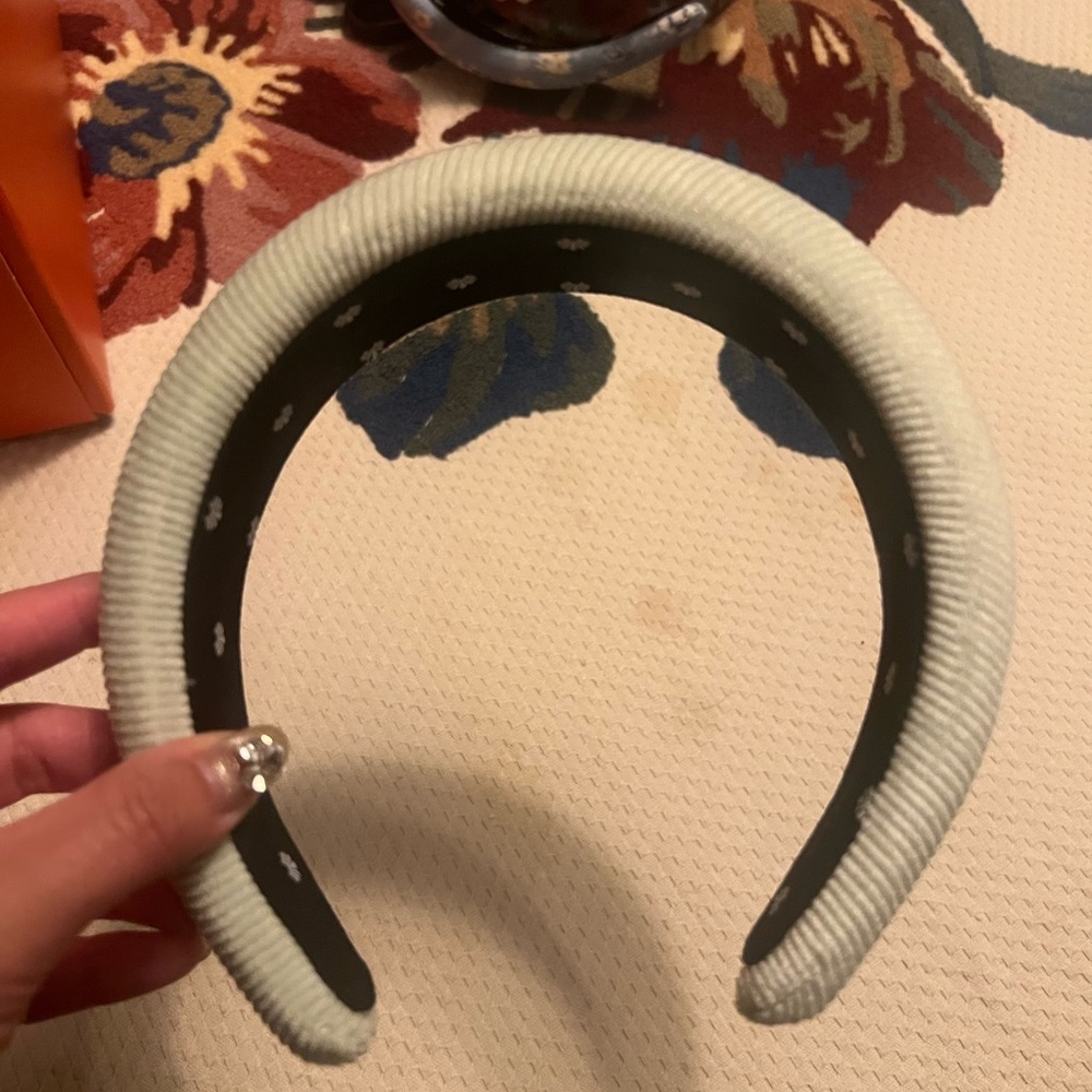 Lele sadoughi headband puff mint denim